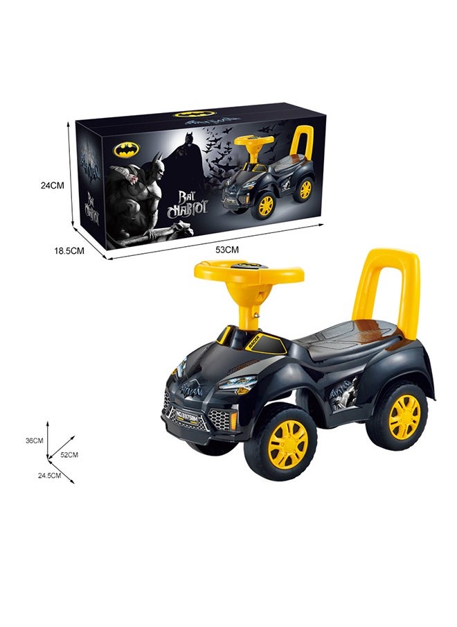 Knight Ride-On Car for Kids – Batmobile-Inspired Design with Interactive Sounds & Lights, Indoor & Outdoor Fun, Push Ride-On Toy for Toddlers Aged 1-3 Years| Black - pzsku/ZDB83D566C88A6C272B4CZ/45/_/1729748989/e40cbc2d-ef29-4fcd-9ba9-089949ef0a19