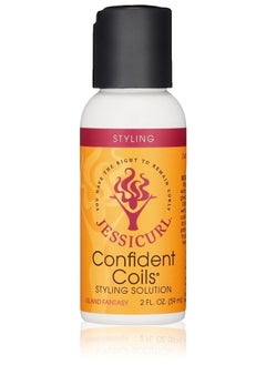 , Confident Coils Styling Solution, Island Fantasy, 2 Fl oz. Curl Cream for Humidity Control and Frizz Control, Curly Hair Products, Styling Cream
