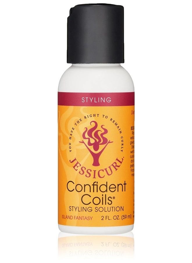 Jessicurl - , Confident Coils Styling Solution, Island Fantasy, 2 Fl oz. Curl Cream for Humidity Control and Frizz Control, Curly Hair Products, Styling Cream - Image 1