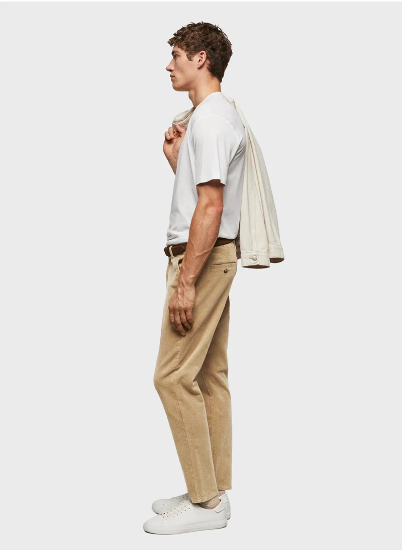 مانجو مان Corduroy Slim Fit Pants