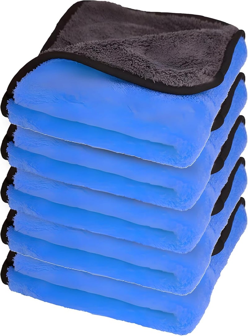 Autofy Multipurpose Microfiber Cleaning Towel Cloth 800 GSM [**Pack of 5**] Highly Absorbent Dust Towels for All Vehicles Bikes Cars Glass Kitchens (40cm x 30cm Multicolour) Well-engineered versatile build - Image 1
