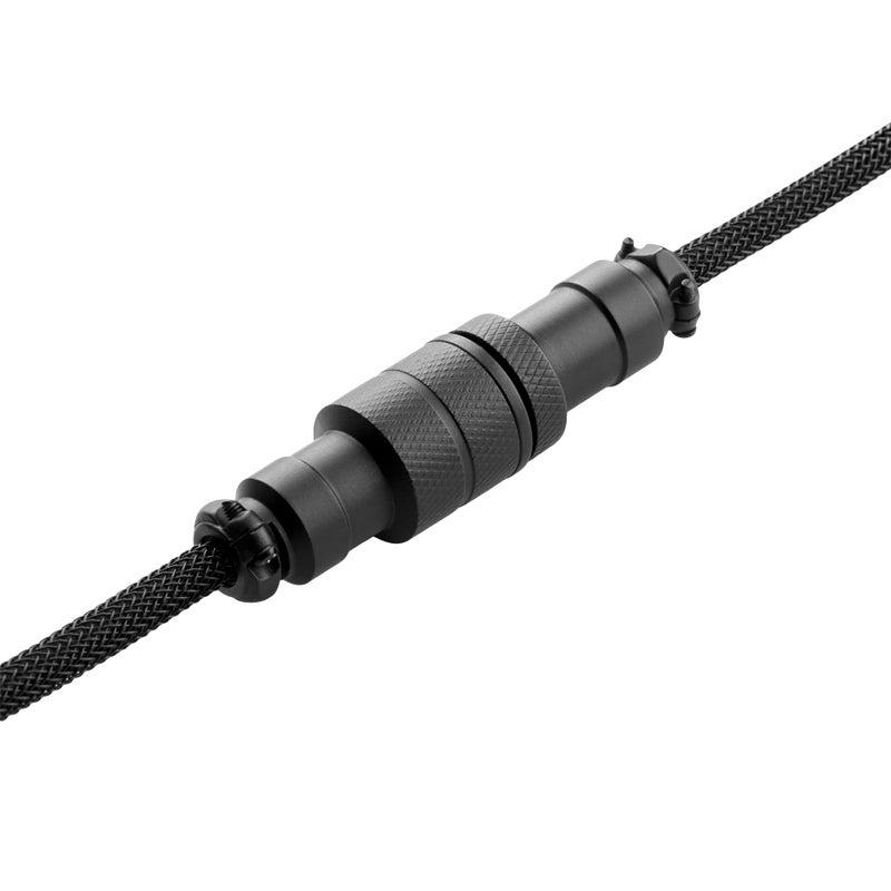 CableMod Pro Coiled Keyboard Cable (Midnight Black, USB A to USB Type C, 150cm) - Image 4