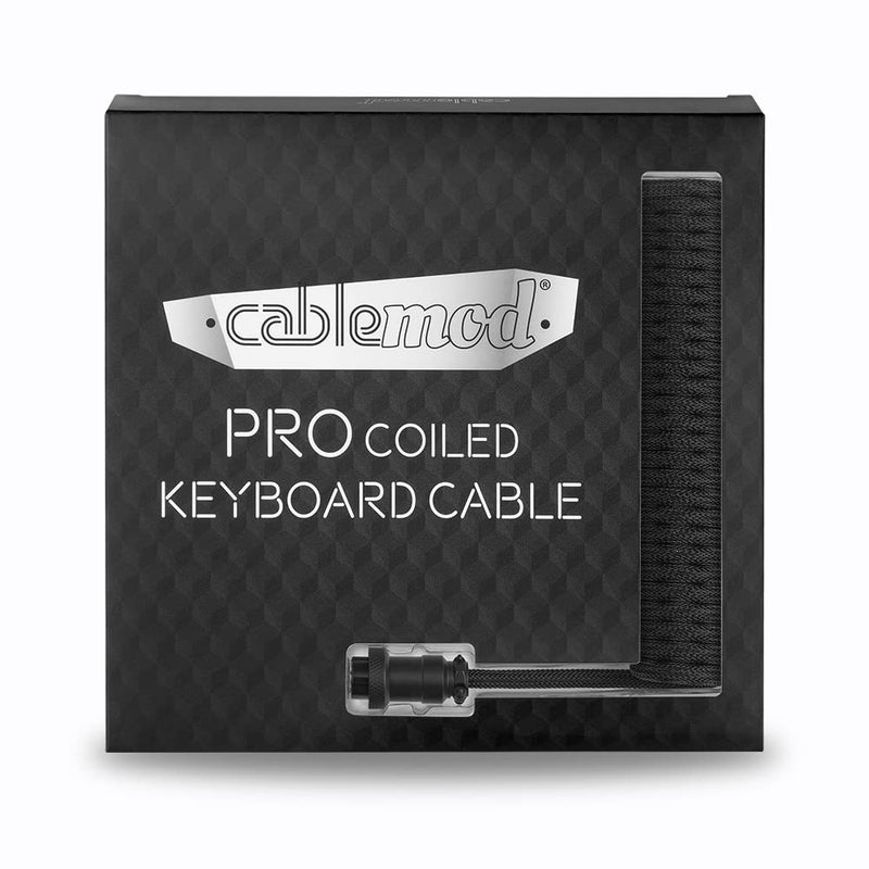 CableMod Pro Coiled Keyboard Cable (Midnight Black, USB A to USB Type C, 150cm) - Image 5