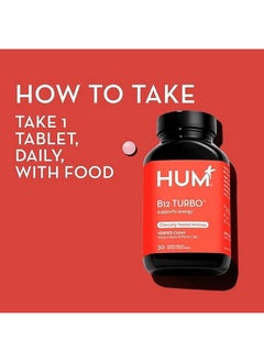 HUM HUM B12 Turbo - Daily Energy & Calcium Support & Mood Support + Hormone Balance - Non-GMO, Gluten-Free, Vegan (30-Count)  - Image 3