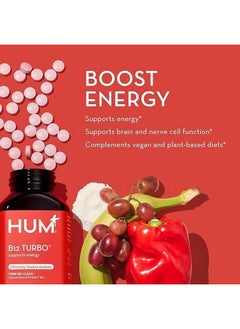HUM HUM B12 Turbo - Daily Energy & Calcium Support & Mood Support + Hormone Balance - Non-GMO, Gluten-Free, Vegan (30-Count)  - Image 2