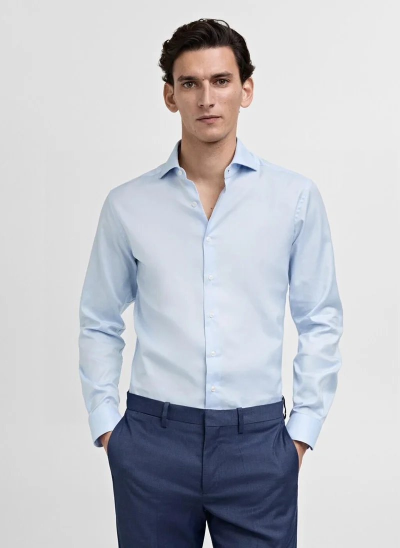 Mango Man  Slim fit structured suit shirt for Men | Best Price UAE