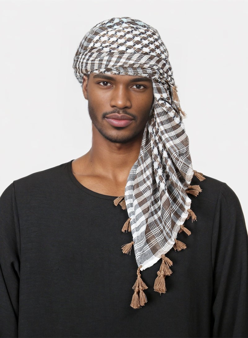Arab Cothing, Muslim Men's Headscarf, Men's Headscarf, Middle Eastern Dubai Ethnic Style, Su Gai Shawl Scarf  - Image 1