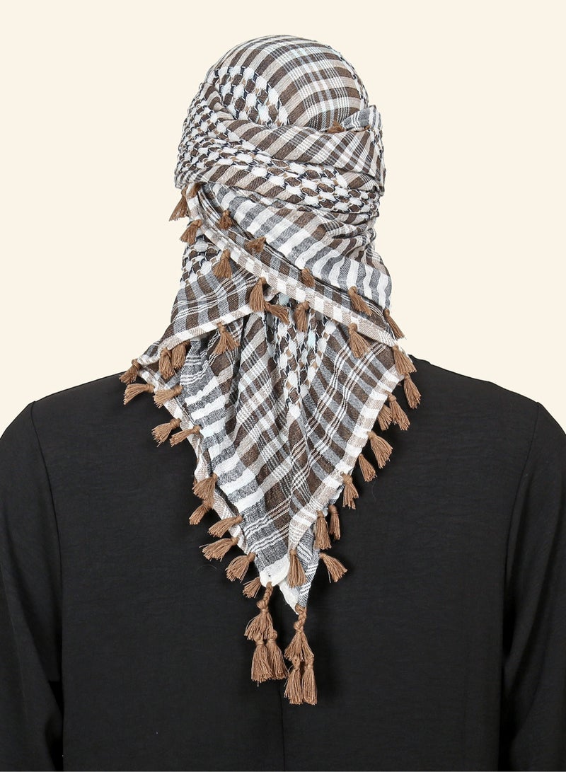 Arab Cothing, Muslim Men's Headscarf, Men's Headscarf, Middle Eastern Dubai Ethnic Style, Su Gai Shawl Scarf  - Image 2