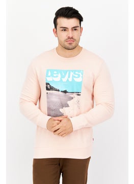 Levi's Men Crew Neck Graphic Print Sweatshirt, Peach  - Image 1