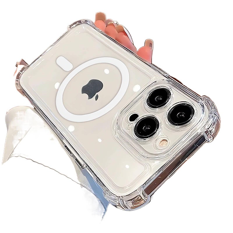 TPU MagSafe Case for iPhone 16 / 16 Plus / 16 Pro / 16 Pro Max with Shockproof and Drop Protection plus Shockproof plus Strong Magnetic plus Full Coverage in Pink - Image 2