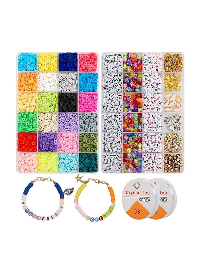 Arabest 7150 Pieces Of 6Mm Diy Woven Disc And Letter Combination Set 25x18x10cm - Image 1