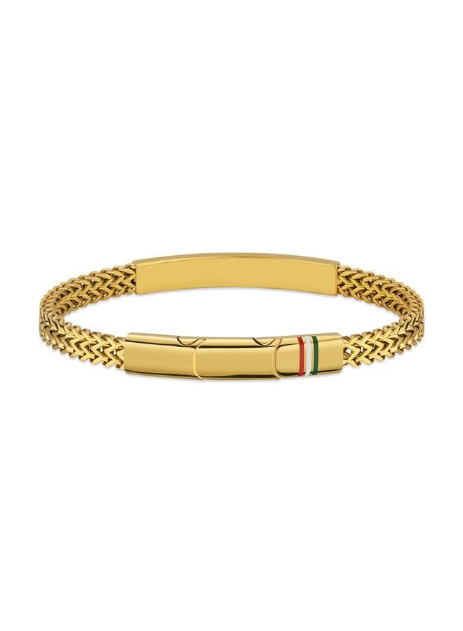 Ducati Tradizione Gold Stainless Steel Chain Bracelet for Men 210mm - Image 2