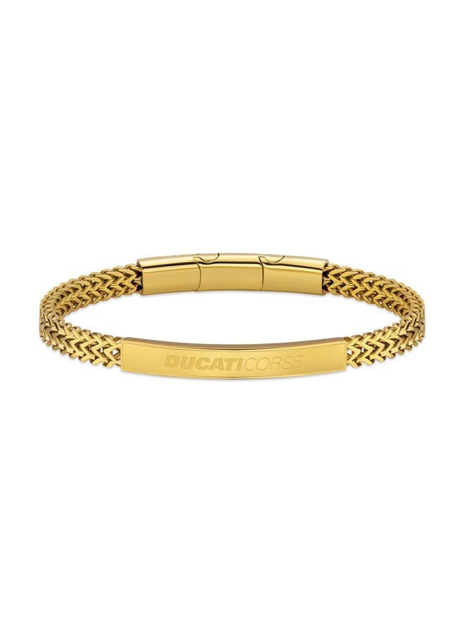Ducati Tradizione Gold Stainless Steel Chain Bracelet for Men 210mm - Image 1