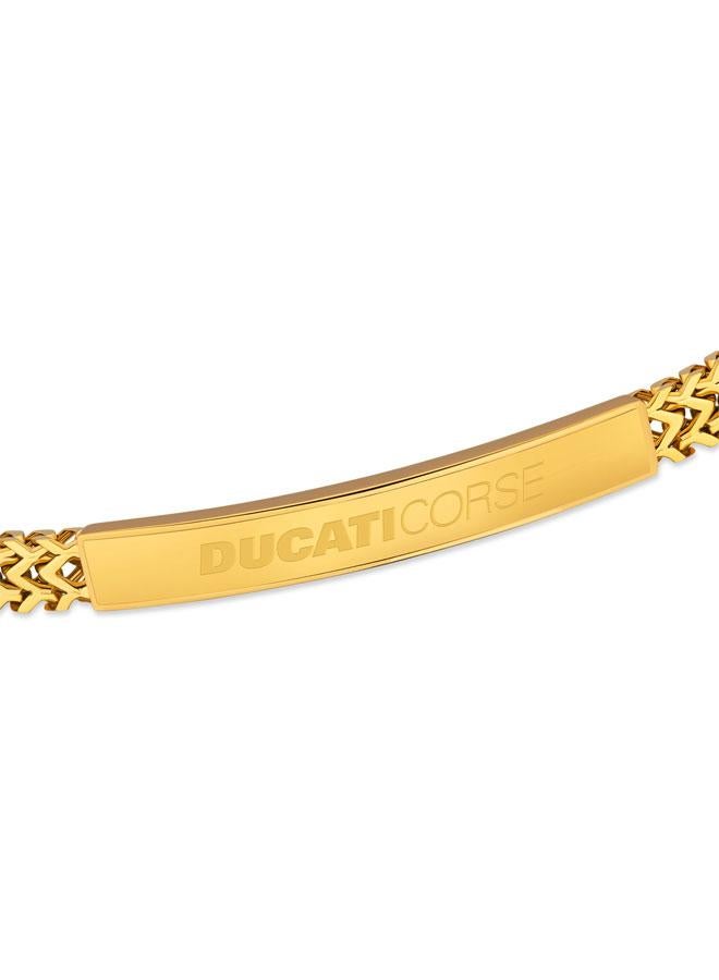 Ducati Tradizione Gold Stainless Steel Chain Bracelet for Men 210mm - Image 3