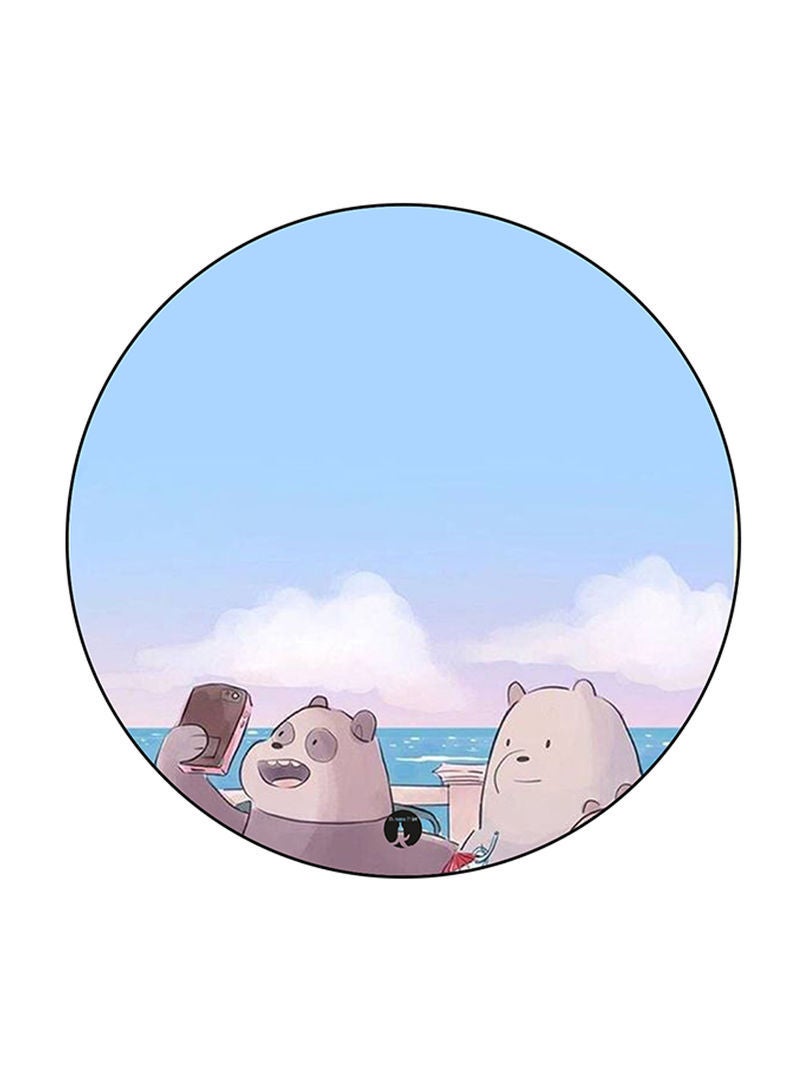 RKN We Bare Bears Printed Fridge Magnet Round  Multicolour - Image 1