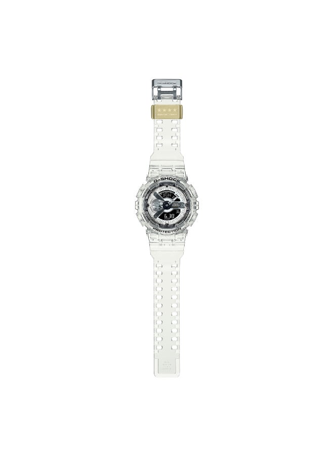 CASIO - Casio Unisex Watch G-SHOCK 40th Anniversary CLEAR REMIX Digital Analog White Dial Resin Transparent Band GA-114RX-7ADR - Image 1