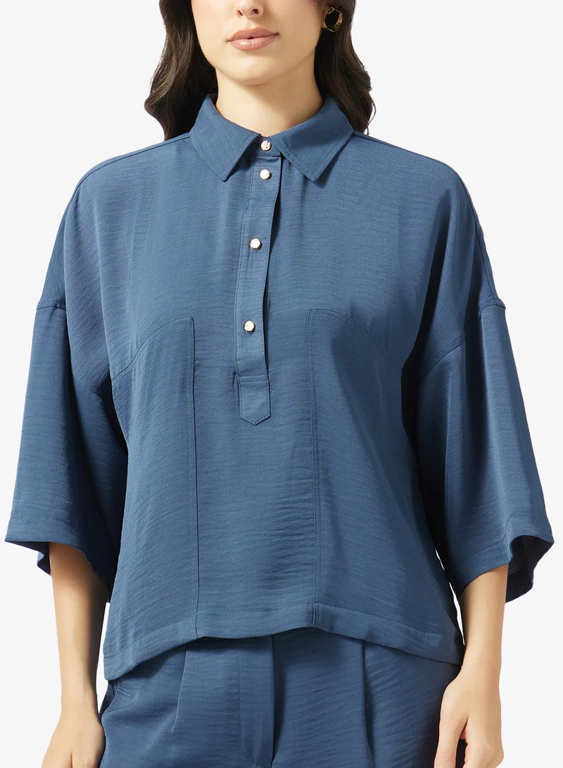 فيرو مودا قميص فيميسلين بثلاثة أرباع