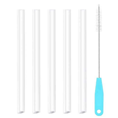 CampTek Replacement Straws Compatible with YETI Rambler Jr. 12 oz Kids Water Bottle,Include 5 BPA-FREE Straws and 1 Straw Cleaning Brush(12OZ) - Image 1