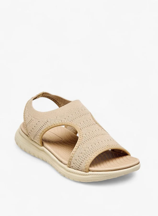 Flora Bella By Shoexpress Women's Textured Comfort Sandals with Backstrap