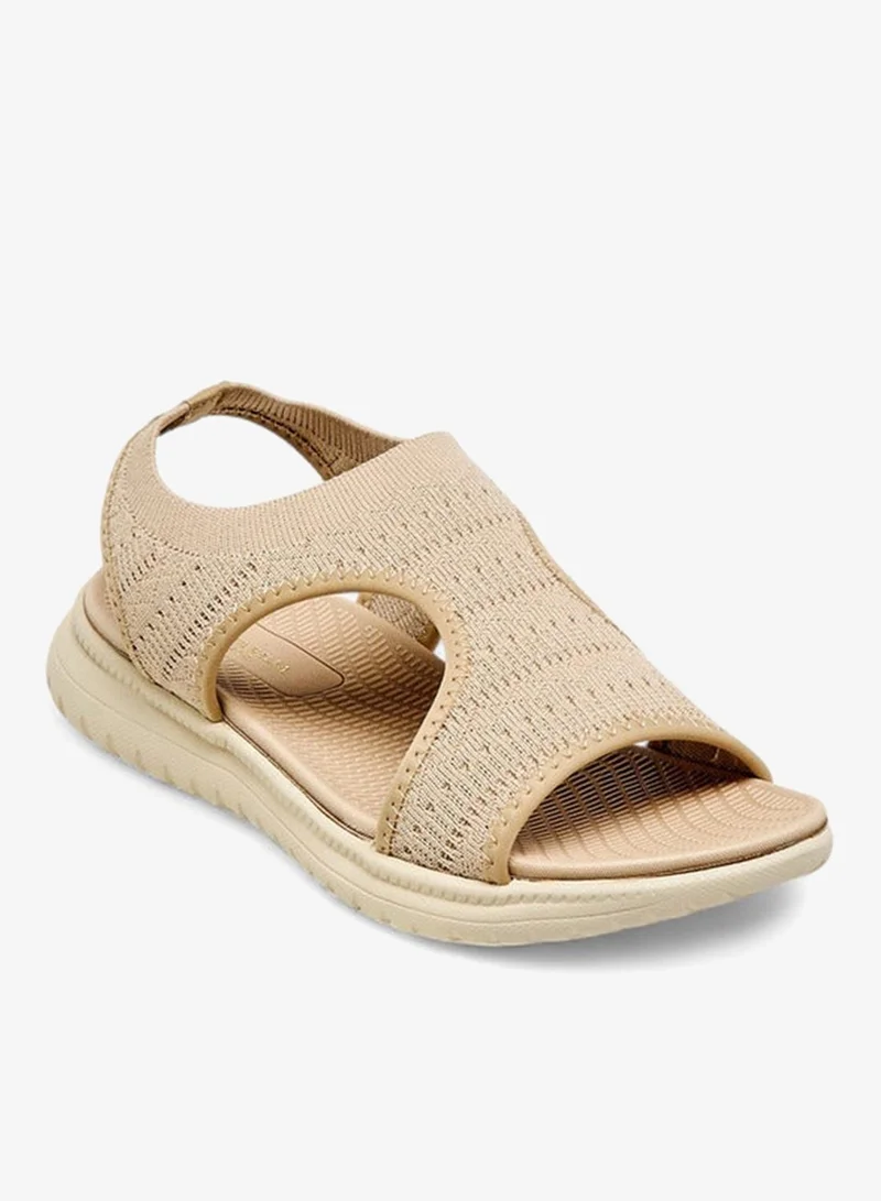Flora Bella By Shoexpress Women's Textured Comfort Sandals with Backstrap