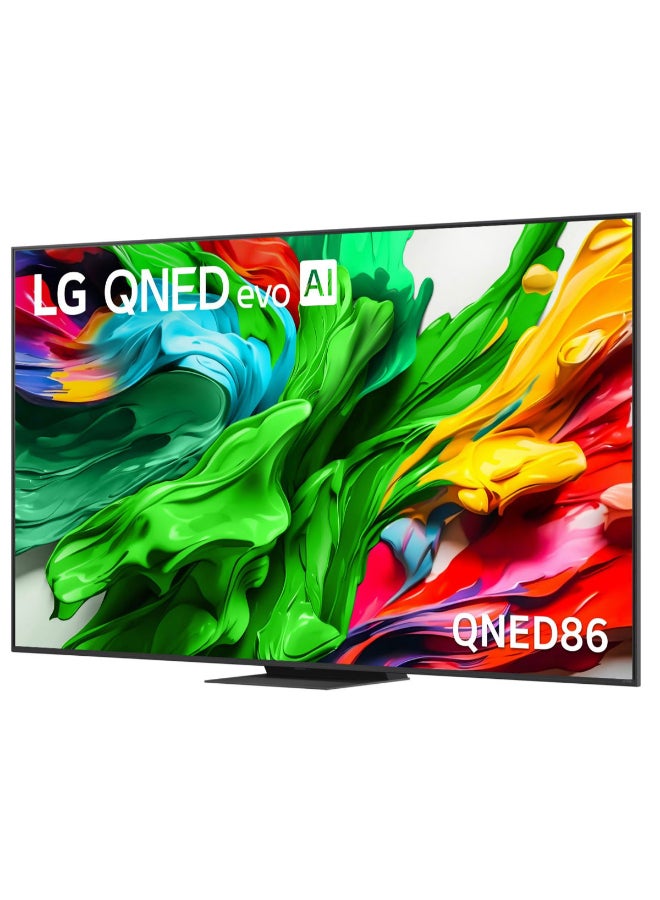 86 inch LG QNED evo AI QNED86 MiniLED 4K, 144Hz VRR Smart TV, AI Magic Remote, WebOS25, Model Year 2025 ,Super Slim Design, 2 Year Warranty - 86QNED86A6A Black