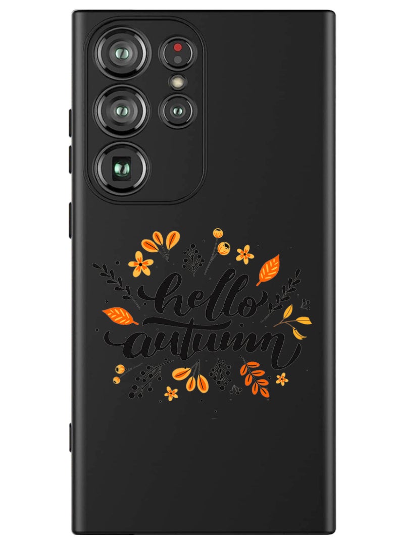 Theodor Protective Slim Fit Case Liquid Silicone Cover with Full Body Protection Anti-Scratch Shockproof Case For Samsung Galaxy S24 Ultra (Black) - Hello Autumn - Image 1