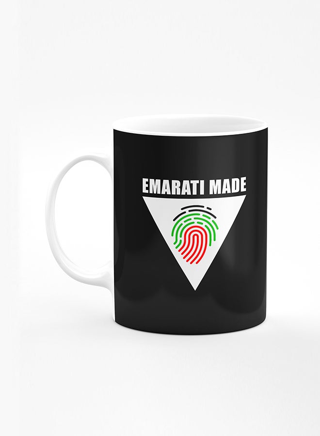 Stylizedd Designer Printed Coffee Mug with Heavy Duty Handle 11oz Ceramic Personalised Gift Mugs Cup [Microwave Safe & Dishwasher Proof] - Emarati Made Triangle - Image 1