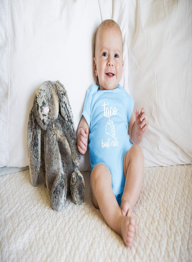 Funnwear تاكو بوت كيوت - بدلة أطفال أساسية مضحكة - طقم ملابس أطفال حديثي الولادة لطيف للأولاد والبنات (6 أشهر، أزرق فاتح) - Image 3