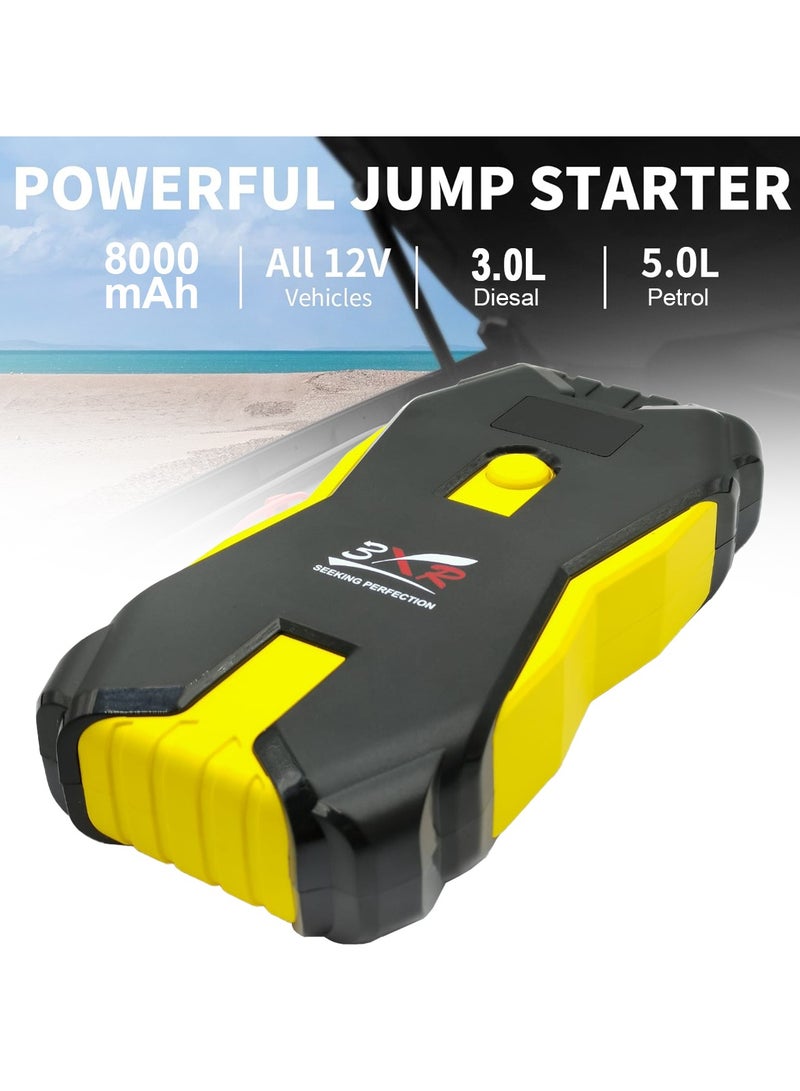 3XR 8000mAh Car Jump Starter Dual USB Charging Powerbank For Upto 5.0L Petrol And 3.0L Diesel Engine-6747 - Image 5