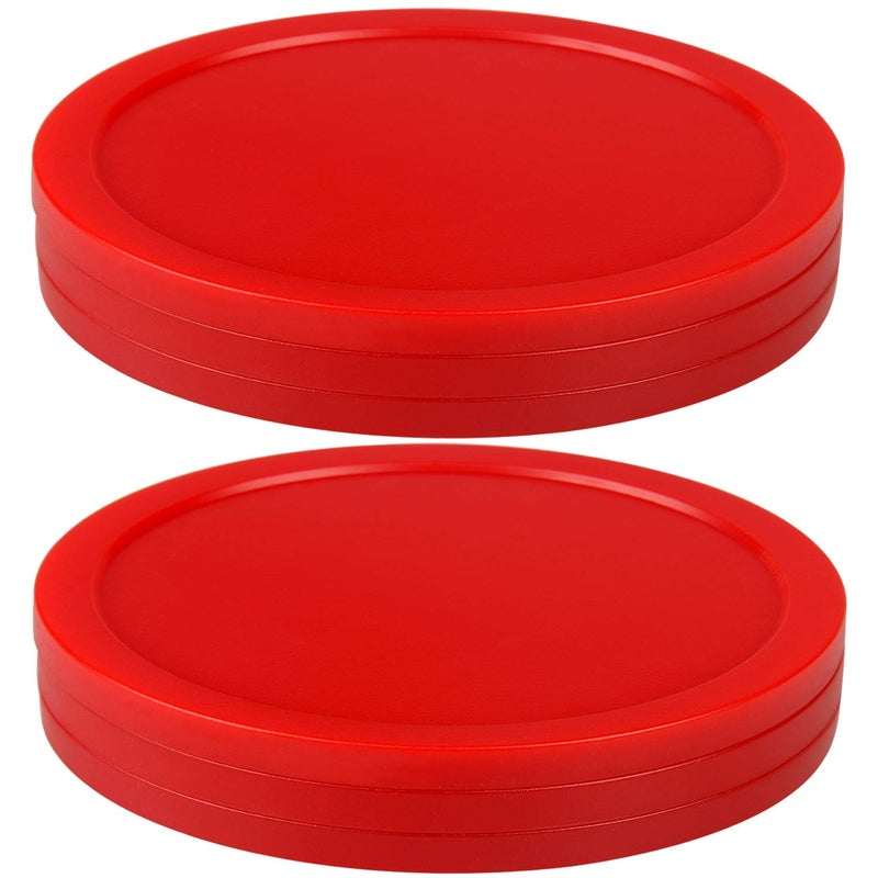 ONE250 ONE250 3 1/4 inch Red Air Hockey Pucks, Full Size Goal Packs Replacement Accessories for Game Tables (6 Pcs)  - Image 2