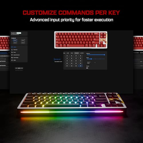 OOCTPK Chilkey Slice68 HE Mechanical Keyboard Gaming Keyboard Wired, 68% Hot Swappable Custom Hall Effect Aluminum Keyboard with Flux Switch, Rapid Trigger, 8K Polling, RGB Magnetic Switch, for PC Mac - Image 5