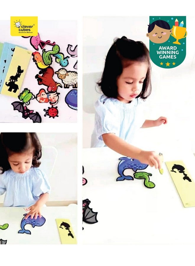 Clever Cubes Steady Shadows | Animal Puzzles for Ages 2 3 4 Years | Educational Shadow Matching Stacking | Prescool Toddler Activity Games for Girls Boys | Concentration Observation Motor Skills - Image 2