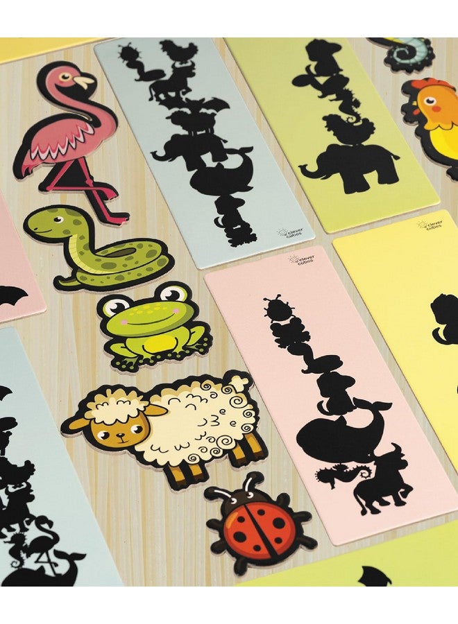 Clever Cubes Steady Shadows | Animal Puzzles for Ages 2 3 4 Years | Educational Shadow Matching Stacking | Prescool Toddler Activity Games for Girls Boys | Concentration Observation Motor Skills - Image 5