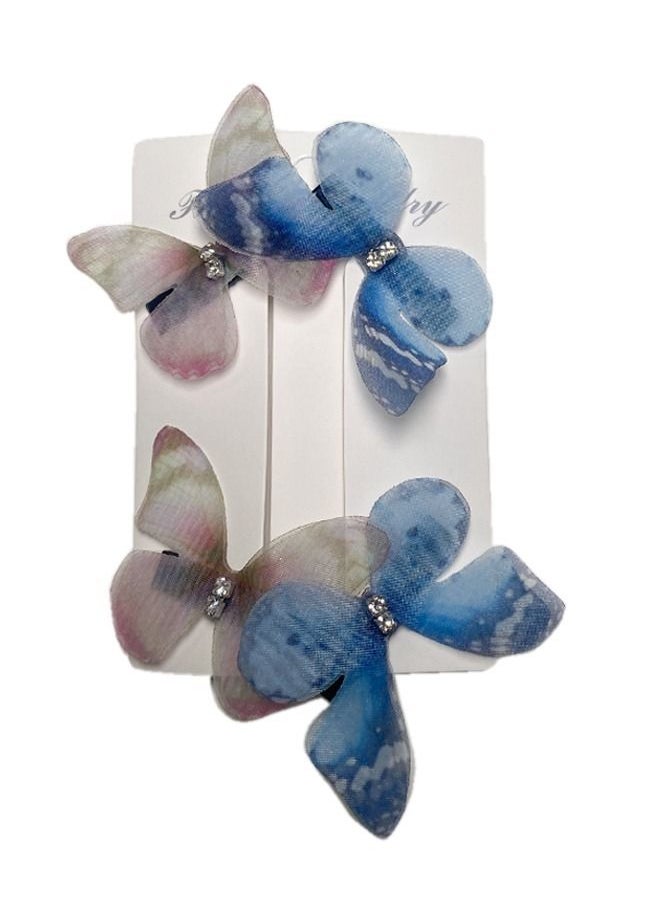Elite Dose 4 Pieces assorted color mini cute butterfly hair clips accessories for women and girls  - Image 1