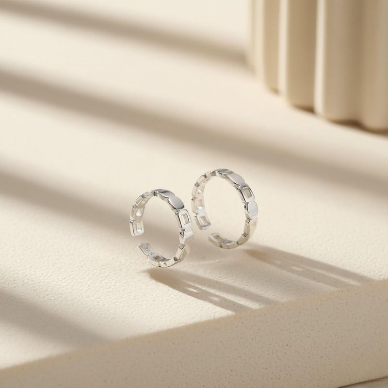 silver chest 925 Sterling Silver Toe Ring for Women Elegant Design | Adjustable Bichiya | Modern Silver Toe Rings for Girls & Womes With Certificate Of Authenticity | Chandi Bichiya Set - Image 3
