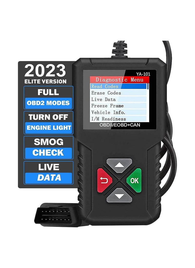 Generic - OBD2 Scanner YA-101 Auto Code Reader for Check Engine Light,O2 Sensor,EVAP Test,On-Board Monitor Test,Smog Check,OBD2 Diagnostic Scan Tool for All OBD2 Cars Since 1996-Upgrade Version - Image 1