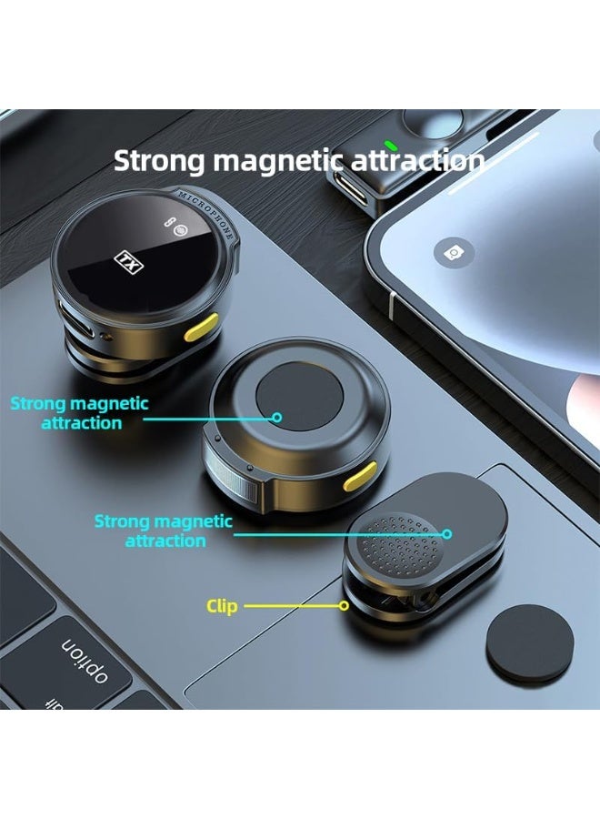 Lion Magnetic Wireless Lavalier Mic for Android, iPhone(2 TX+1 RX+Charging Case), 2.4GHz Intelligent Noise Cancellation, 82ft Range, 360° Adjustable Microphone for Video Recording, Podcast, Interview - Image 5