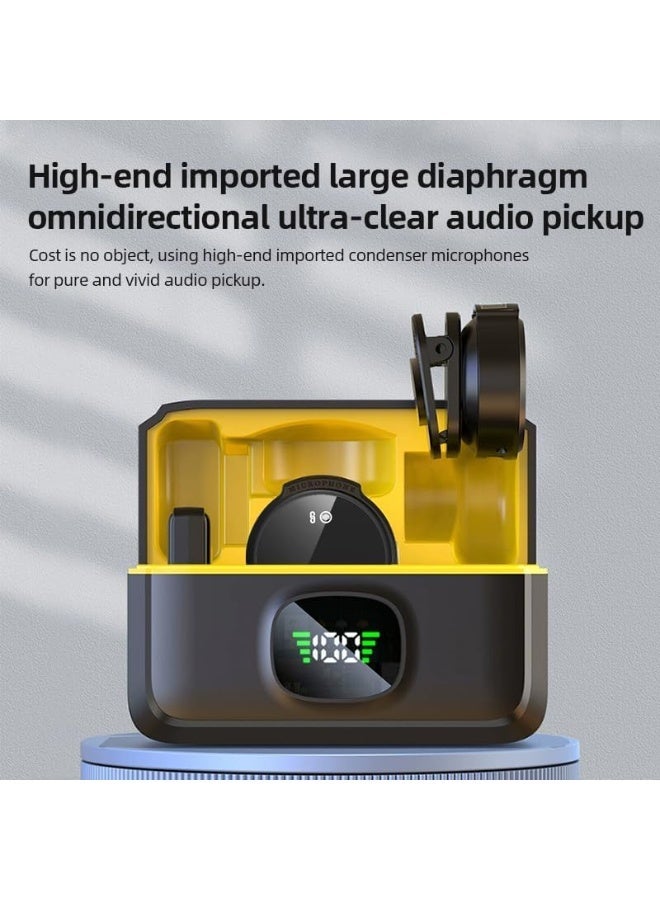 Lion Magnetic Wireless Lavalier Mic for Android, iPhone(2 TX+1 RX+Charging Case), 2.4GHz Intelligent Noise Cancellation, 82ft Range, 360° Adjustable Microphone for Video Recording, Podcast, Interview - Image 3