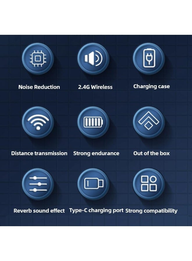 Lion Magnetic Wireless Lavalier Mic for Android, iPhone(2 TX+1 RX+Charging Case), 2.4GHz Intelligent Noise Cancellation, 82ft Range, 360° Adjustable Microphone for Video Recording, Podcast, Interview - Image 2