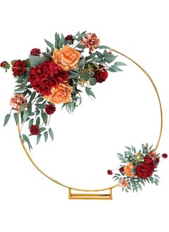 VUCATIN 6.5FT Round Metal Arch Bracket Circle Stand Frame Floral Frame Background Decoration for Wedding Ceremony Birthday Party Anniversary Festival Decoration  - Image 1
