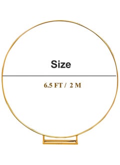 VUCATIN 6.5FT Round Metal Arch Bracket Circle Stand Frame Floral Frame Background Decoration for Wedding Ceremony Birthday Party Anniversary Festival Decoration  - Image 2