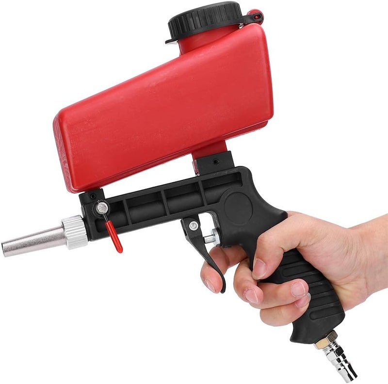 Dioche Hand Held Pneumatic Sandblasting Machine Portable Hand Held, Ideal for Industrial Use, Adjustable Sand Control, 700mL Capacity, Perfect for Metal Derusting and Surface - Image 3