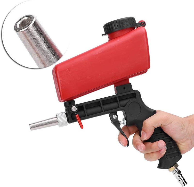 Dioche Hand Held Pneumatic Sandblasting Machine Portable Hand Held, Ideal for Industrial Use, Adjustable Sand Control, 700mL Capacity, Perfect for Metal Derusting and Surface - Image 2