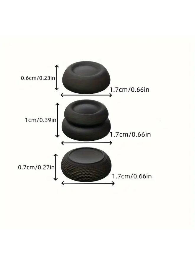Black Rubber Thumb Grips For Xbox One Controller 6PCS Textured Ergonomic Joystick Covers - Image 2