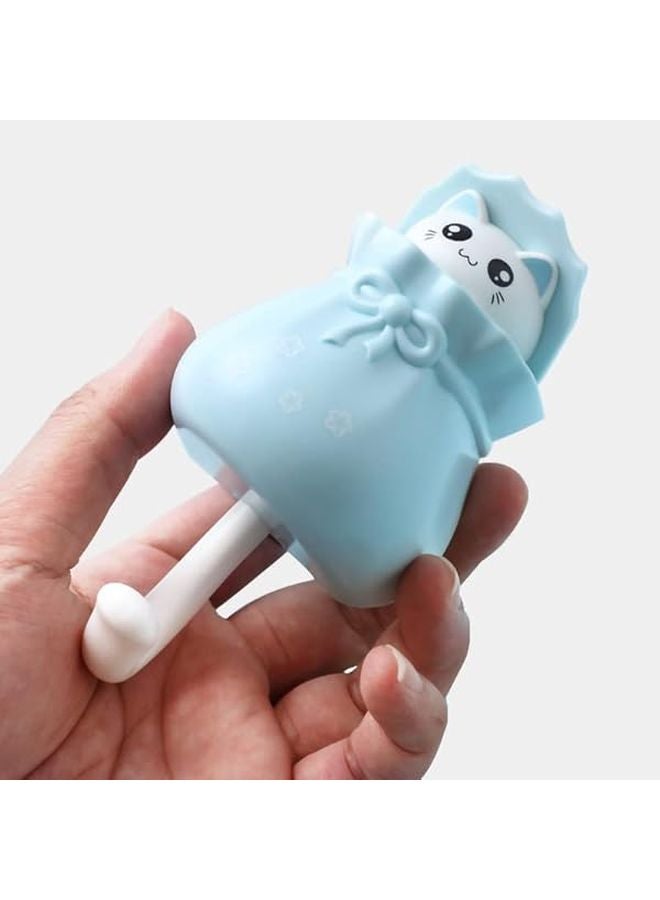 Lucky Cat Self Adhesive Wall Hook Blue For Hanging Keys Hats Towels - Image 5