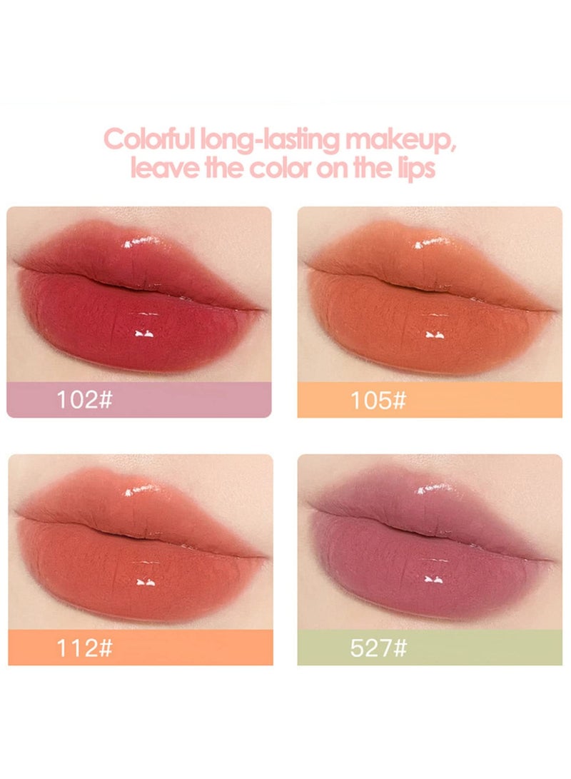 SYOSI مجموعة ملمع شفاه SYOSI 4 قطع، زيت لمعان شفاه مكثف، ملمع شفاه مرطب بمرآة، مجموعة ملمع شفاه مرطب مكثف تدوم طويلاً، بلسم شفاه ملون لامع زيت شفاه - Image 3