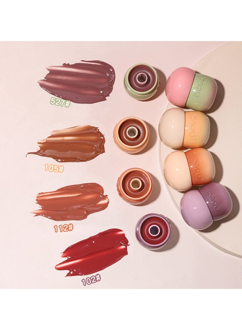 SYOSI مجموعة ملمع شفاه SYOSI 4 قطع، زيت لمعان شفاه مكثف، ملمع شفاه مرطب بمرآة، مجموعة ملمع شفاه مرطب مكثف تدوم طويلاً، بلسم شفاه ملون لامع زيت شفاه - Image 2