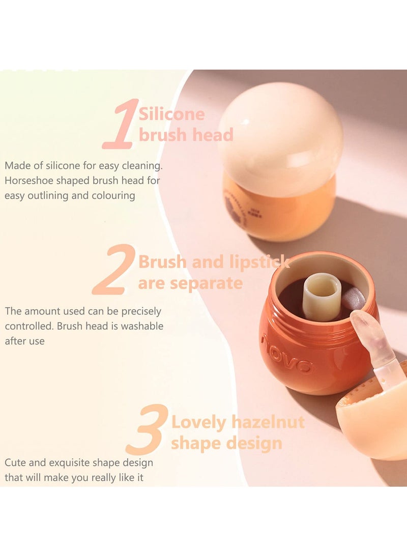 SYOSI مجموعة ملمع شفاه SYOSI 4 قطع، زيت لمعان شفاه مكثف، ملمع شفاه مرطب بمرآة، مجموعة ملمع شفاه مرطب مكثف تدوم طويلاً، بلسم شفاه ملون لامع زيت شفاه - Image 4