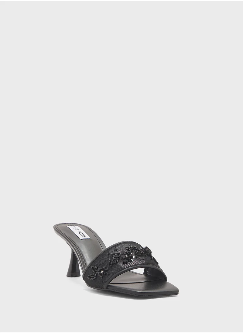 STEVE MADDEN In-Bloom Multi Strap Mid Heel Sandals