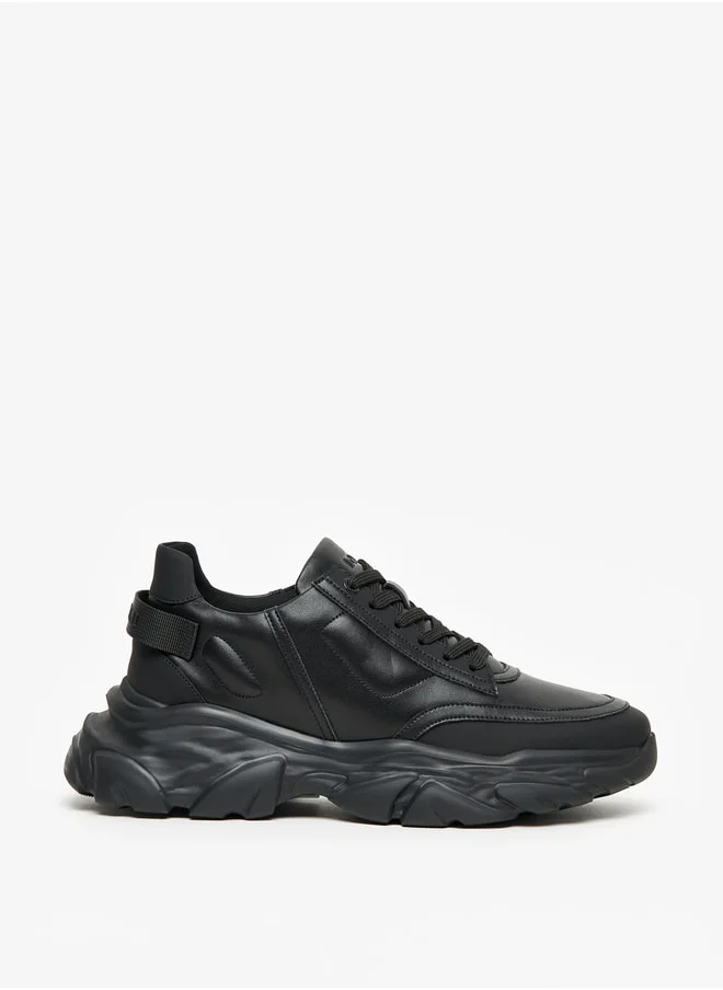 دوتشيني Men's Solid Lace-Up Sports Shoes